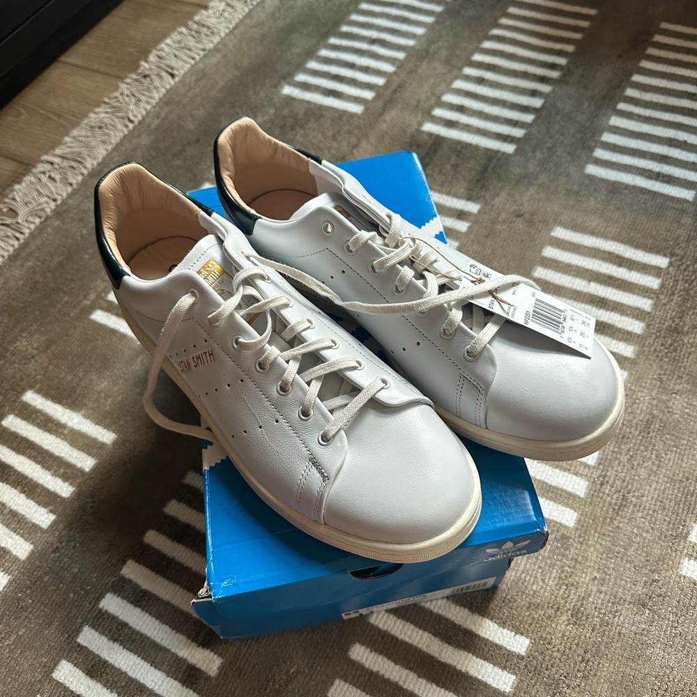 Adidas Men's Stan Smith Lux Cream and Black Sneakers